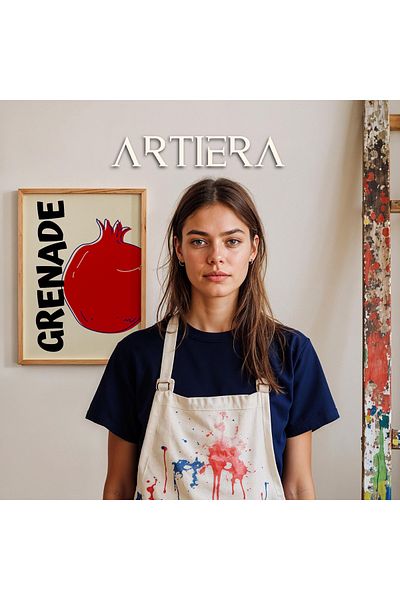 HİGUERA Tipografie Modernă Stil Italian Mediteranean Masa de Bucătărie Cu Cadru Din Lemn, Decorare Bucătărie Cafenea Bar