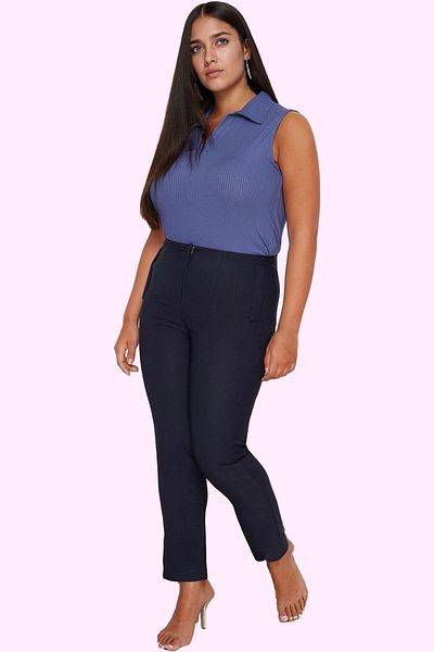 PayBuy Women's High Waist Cigarette Shape Woven Pants for Work Color Daily Use Modern Design