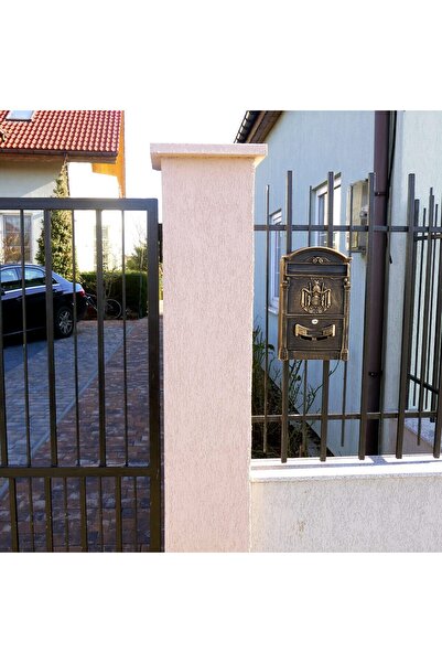 JollyMag Mailbox, aluminum, antique bronze, 25.5x9x41 cm