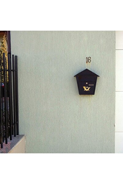 JollyMag Mailbox, black, 37x10x37 cm, Romantic