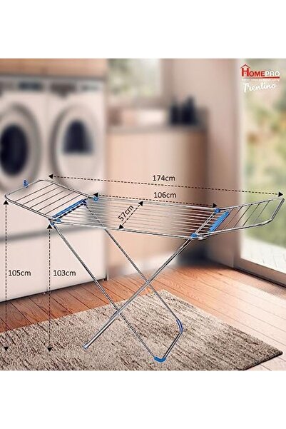 Twinkle Mart Clothes Drying Rack Stand Heavy Duty Stainless Steel Vertical Clothes Dryer Stand S