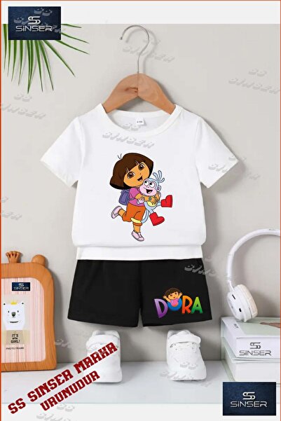 SS SİNSER Παιδικό UNISEX T-Shirt με ειδική στάμπα "DORA MONKEY HUGGING" με λα...