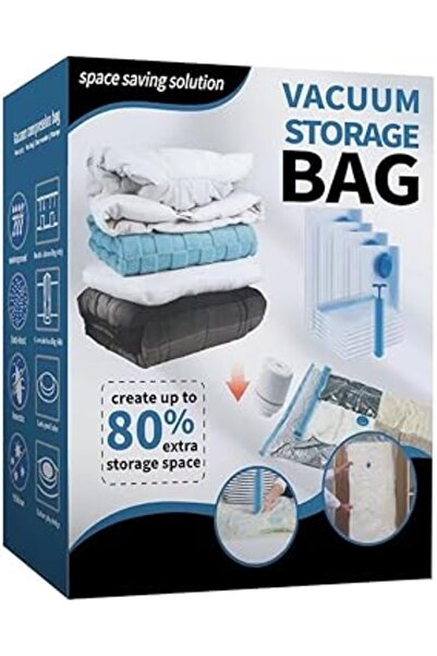 The Bros مجموعة من 5 أكياس تخزين مفرغة من الهواء مع مضخة يدوية - أكياس كبيرة ...