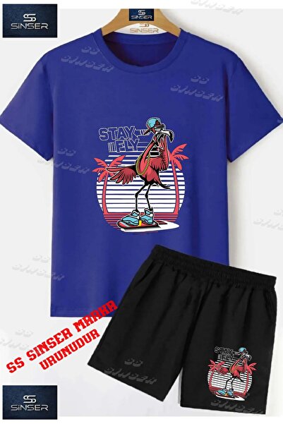 SS SİNSER Children's Unisex “Flamingo Stay Fly“ Custom Printed Crew Neck T-Sh...