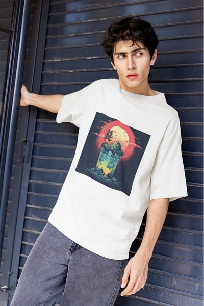 ArtYus TRIOCĂ CU MÂNĂ SCURTĂ CU GÂRĂ ROTUNDĂ, IMPRIMATĂ CU TRANSFER, BĂRBAȚI/...