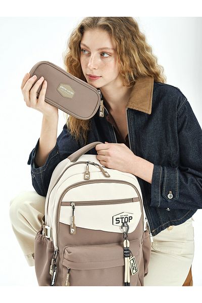 Pierre Cardin Унисекс комплект ученически чанти PCSET07PC1882304-бежов