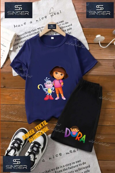 SS SİNSER Παιδικό UNISEX T-shirt με ειδική στάμπα "DORA MONKEY BY YOUR SIDE" ...