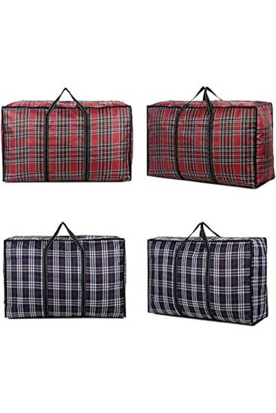 The Bros عبوة من 4 حقائب تخزين مقاومة للماء مقاس XL - حقائب قماشية أكسفورد للسفر والجامعة والسكن الجامعي