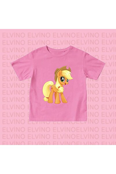 Elvino Tricouri pentru fete din bumbac imprimat My Little Ponny, cu decolteu,...
