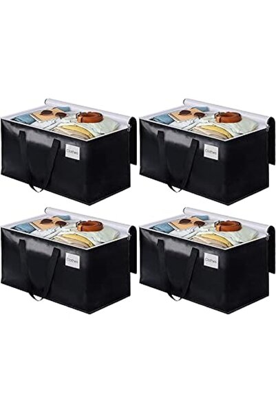 The Bros 4 Pack XL Collapsible Moving Bags – Heavy Duty Storage Totes with Zi...