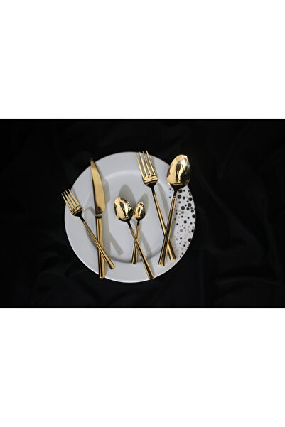 AKSOY GOLD MODEL 12 KİŞİLİK 60 PARÇA ÇATAL KAŞIK SETİ