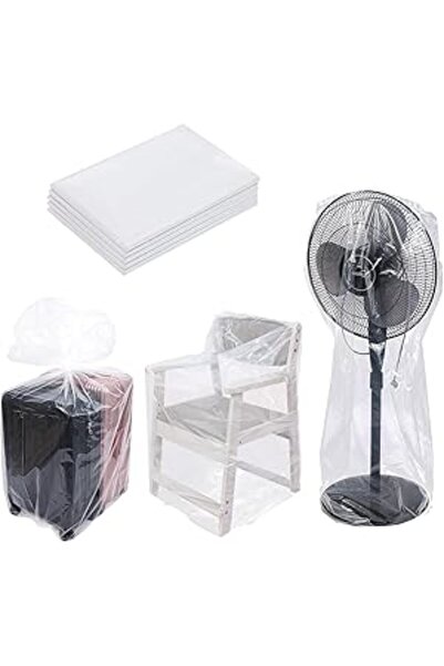 The Bros عبوة من 5 أكياس بلاستيكية شفافة كبيرة جدًا مقاس 30 × 51 بوصة - مقاوم...