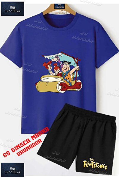 SS SİNSER Children's Unisex “Fred Family Tas in Car“ Custom Printed Crew Neck...