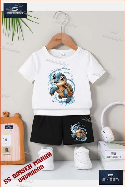 SS SİNSER Children's Unisex “Karetta Karetta in Water“ Special Printed Crew N...