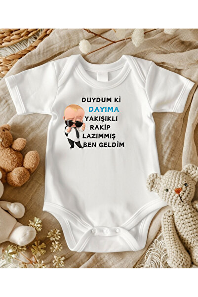 lupi DAYI YAZILI isimli zıbın bebek zıbın bebek giyim yenidoğan hediye