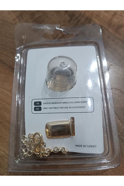 Blotch Zircon Stone Gold Plated Kokoş Girl's Bow Pacifier and Chain 0+6 Months