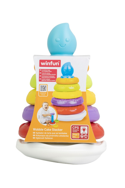WINFUN Πολύχρωμο Κέικ Πύργου με Κύκλο για Μωρά,
