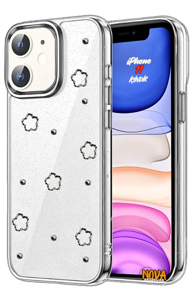 cepmoda حافظة iPhonE “11” بنمط “النجمة” فاخرة مع غطاء شفاف ثلاثي الأبعاد من ا...