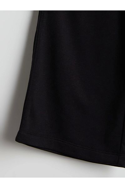 LC Waikiki Pantaloni de trening pentru fete LCW Kids negri cu talie elastică
