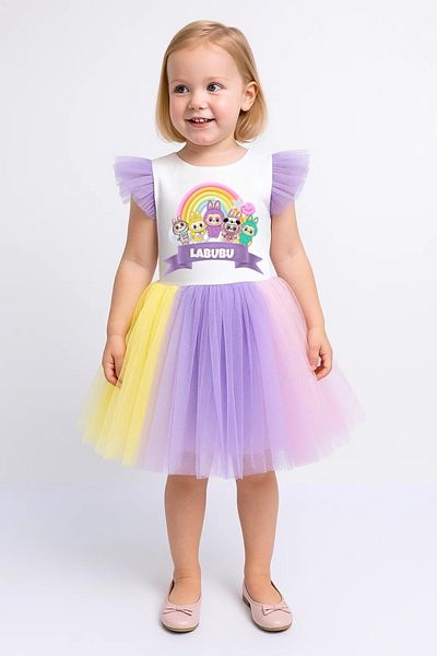 KT PERA BABY Colorful Girl Children's Party Birthday Dress