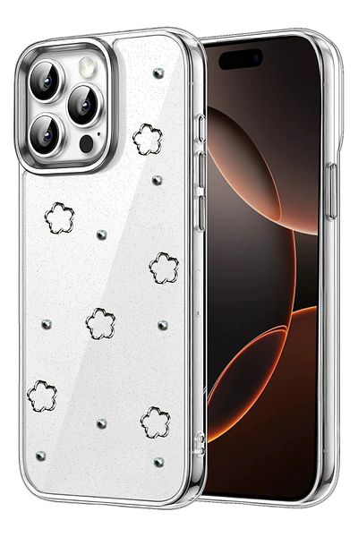 cepmoda iPhone "16 Pro Max" Case "Star" Pattern Luxury Camera Protruding 3D Epoxy Transparent Cover |   No:3