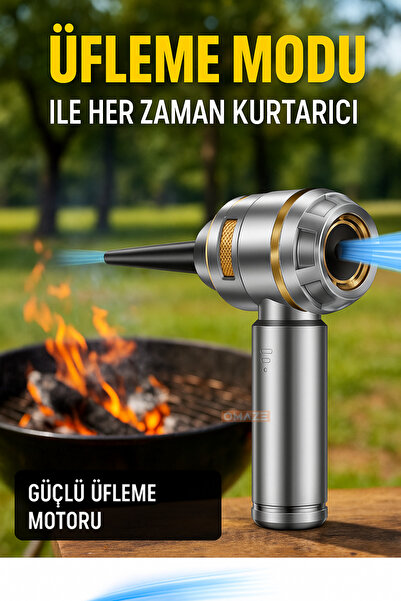 Teknodrone Airsonic X18 Şarjlı Araç İçi Süpürge 16.000Pa Güçlü Emiş ve Güçlü Üfleme Mini Araç ve El Süpürgesi