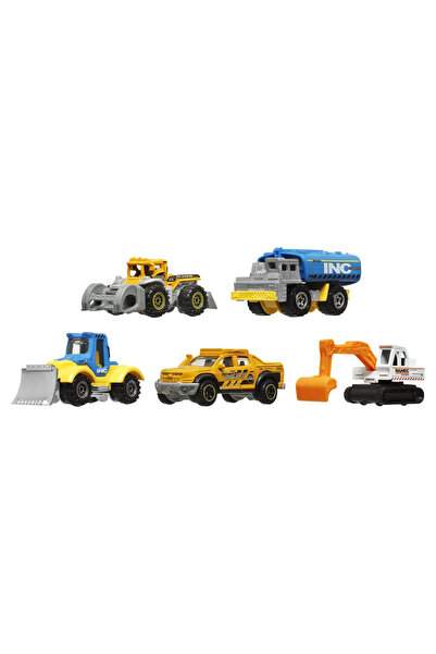 Matchbox ΣΕΤ 5 ΜΕΤΑΛΛΙΚΩΝ ΑΥΤΟΚΙΝΗΤΩΝ MBX CONSTRUCTION VII ΚΛΙΜΑΚΑ 1:64
