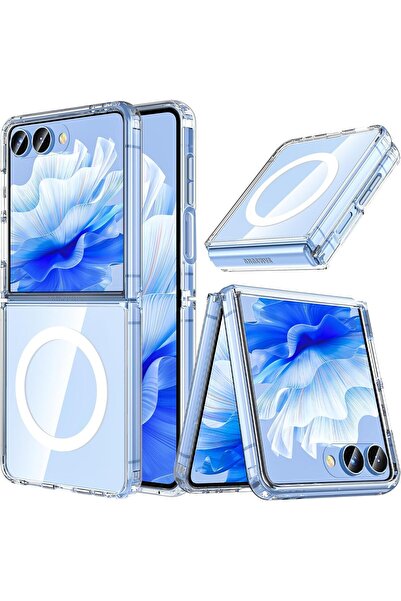 Rivor Samsung Galaxy Z Flip 7 Uyumlu Kılıf Magsafe Wireles Kablosuz Şarj Dest...