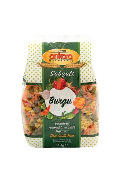 Nuh'un Ankara Makarna Sebzeli Burgu 350 Gr x 1 Adet