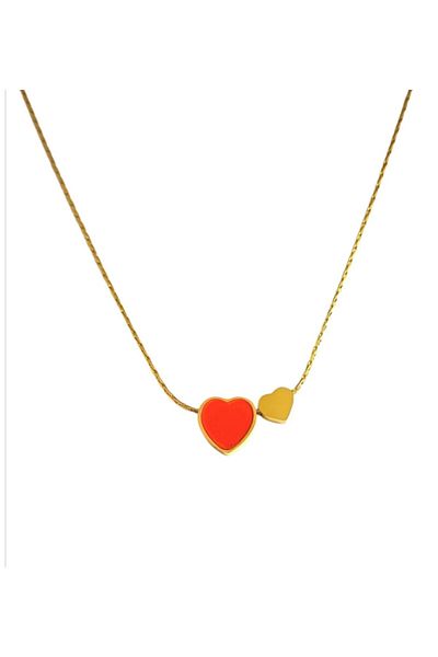 AKSESUARIM Women's Heart Steel Necklace