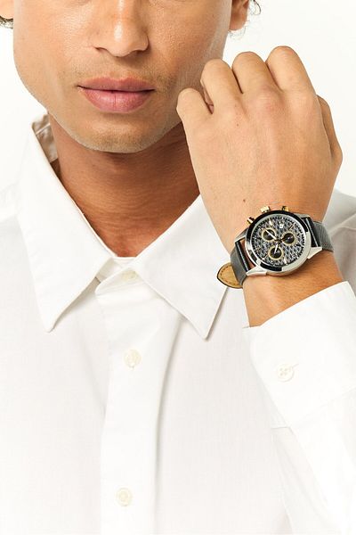 Timex ساعة رجالية T TW2R90700 جلدية تناظرية 40 مم، سوداء