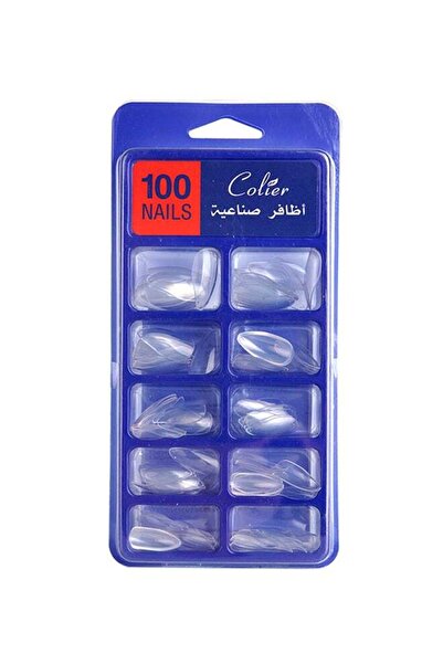 colier Collier artificial nails 100 pieces transparent