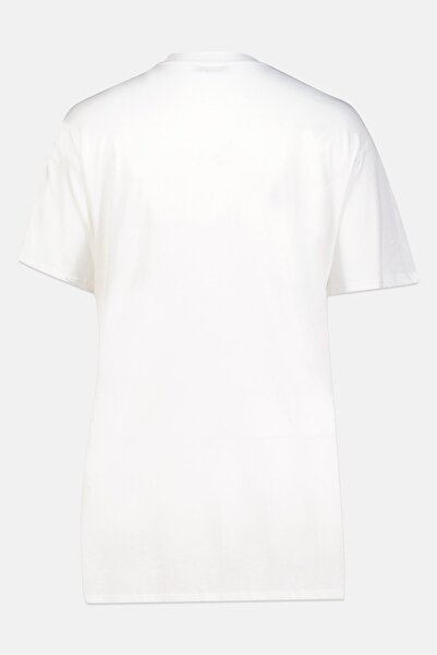 DeFacto Modest x Women Regular Fit Short Sleeve Plain Tunic T-Shirt, White