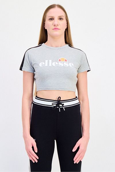 Ellesse Women Sportswear Fit Short Sleeves Training Crop T-Shirt, Grey