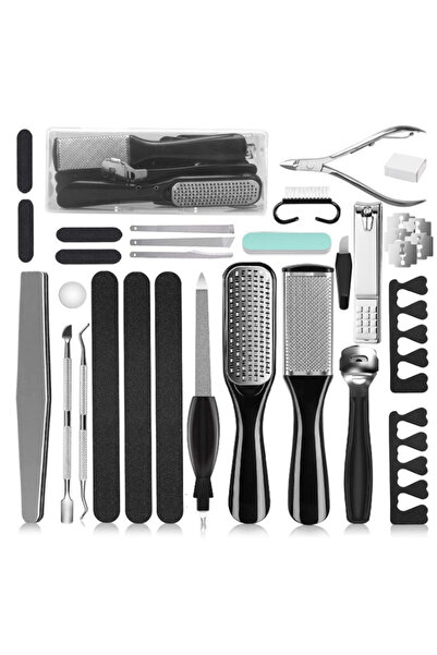 ETG مجموعة باديكير 36 في 1، أدوات باديكير احترافية، مبرد للقدم، مزيل للجلد الميت من القدم