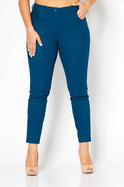 Lacoste Women Stretch Solid Chino Pants, Blue