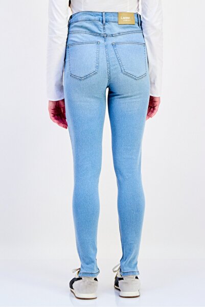 JDY Women Skinny Fit Solid Stretchable Jeans, Light Blue