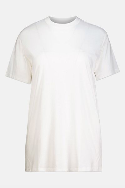 DeFacto Modest x Women Regular Fit Short Sleeve Plain Tunic T-Shirt, White