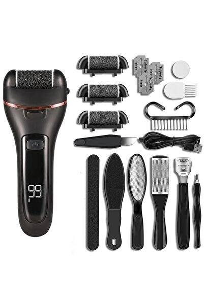 ETG جهاز كهربائي لإزالة مسامير القدمين، أدوات باديكير قابلة لإعادة الشحن، للعناية بالقدمين، مبرد قدم 10 في 1