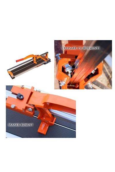 JollyMag Masina de taiat gresie si faianta, aparat profesional, dispozitiv cu rulmenti, 800 mm, cu genunchier