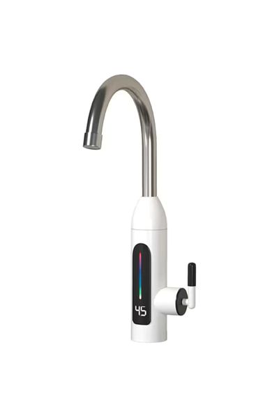 EMATTERIO Robinet electric cu încălzire instantanee, afișaj LCD temperatură, montaj chiuvetă, modern
