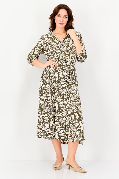 Tchibo Women Floral Print Midi Dress, Multicolor