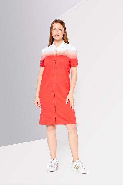 Lacoste Women Brand Logo Mini Dress, Red/White