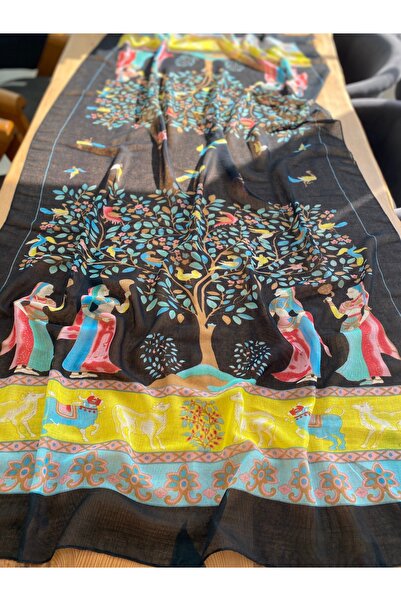 Bohemian Ethnic Patterned Organic Cotton 100 X 180 cm Shawl Pareo 1758099