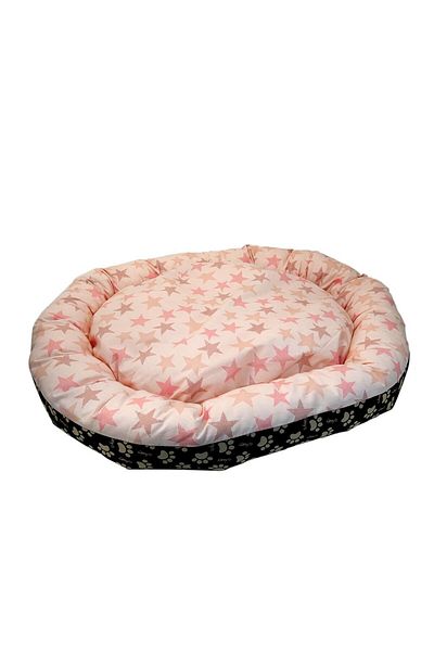 JollyMag Culcus moale, pentru caine/pisica, model cu stelute, roz, 77 cm
