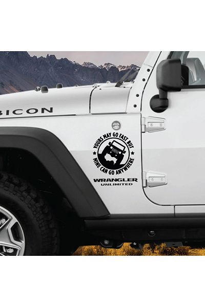 JollyMag Sticker autoadeziv pentru vehicule Off Road, model "You Can Go Fast", dimensiune 30 x 30 cm