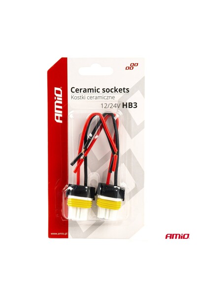 JollyMag Sada 2 rovných keramických zástrček, objímka HB3, 9005, tepelně odolné