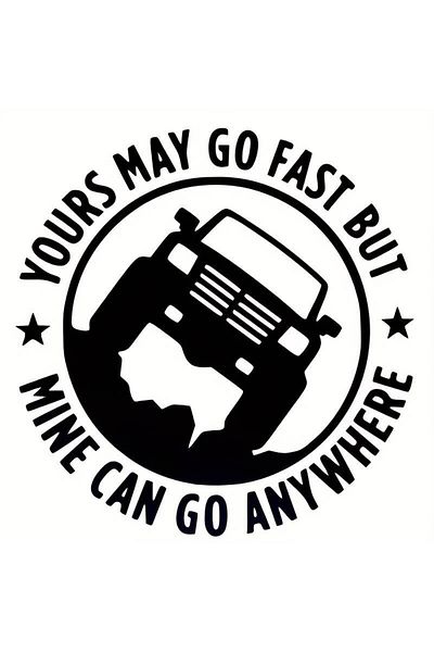 JollyMag Sticker autoadeziv pentru vehicule Off Road, model "You Can Go Fast", dimensiune 30 x 30 cm