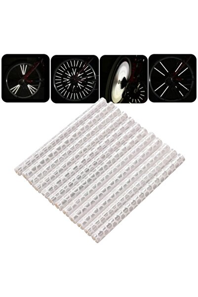 PROCART Reflective ornaments for bicycle spokes, height 7 cm, white, set of 1...