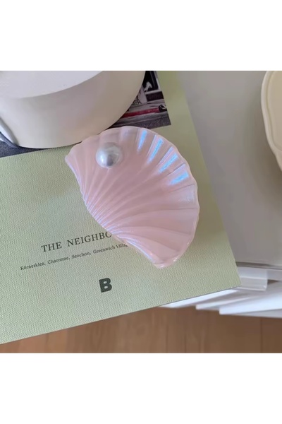 GÜLPEŞE Μεγάλο μέγεθος Oyster Pearl Λεπτομερής πόρπη με μανταλάκι XXL-2050